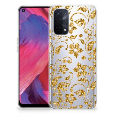OPPO A74 5G | A54 5G | TPU Case | Gouden Bloemen OPPO A74 5G | A54 5G | TPU Case | Gouden Bloemen