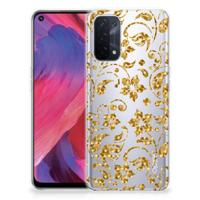 OPPO A74 5G | A54 5G | TPU Case | Gouden Bloemen