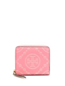 Tory Burch portefeuille en cuir à plaque logo - Rose