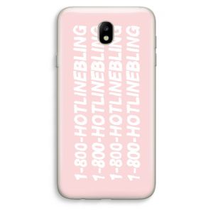 Hotline bling pink: Samsung Galaxy J7 (2017) Transparant Hoesje