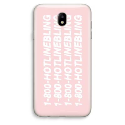 Hotline bling pink: Samsung Galaxy J7 (2017) Transparant Hoesje