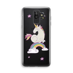Regenboog eenhoorn: Samsung Galaxy J8 (2018) Transparant Hoesje