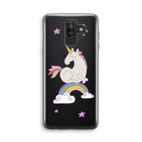 Regenboog eenhoorn: Samsung Galaxy J8 (2018) Transparant Hoesje