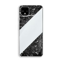 Zwart marmer: Pixel 4 XL Transparant Hoesje