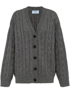 Prada cardigan en maille torsadée - Gris