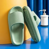 Dames Slippers Indoor pantoffels Huis Dagelijks Effen Kleur Zomer Platte hak Open teen Casual minimalisme EVA Leegloper Zwart Wit Geel Lightinthebox