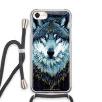 Darkness Wolf: iPhone 7 Transparant Hoesje met koord