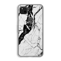 Witte marmer 2: Google Pixel 4a Transparant Hoesje