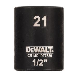 DeWalt Accessoires Impact dop 21mm 1/2" (Kort - 38mm) - DT7539-QZ