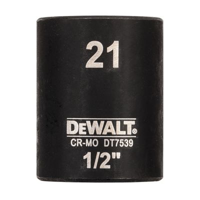 DeWalt Accessoires Impact dop 21mm 1/2" (Kort - 38mm) - DT7539-QZ