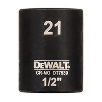 DeWalt Accessoires Impact dop 21mm 1/2" (Kort - 38mm) - DT7539-QZ