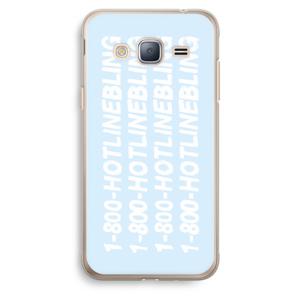 Hotline bling blue: Samsung Galaxy J3 (2016) Transparant Hoesje