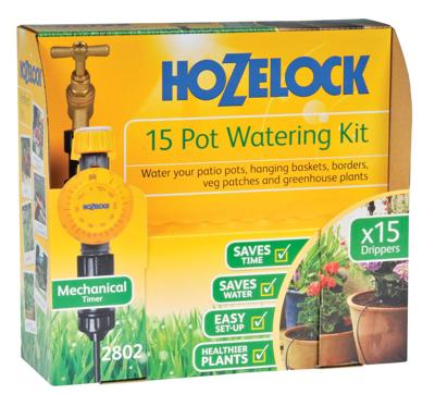 Bewateringskit voor 15 potten - Hozelock