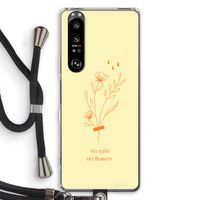 No rain no flowers: Sony Xperia 1 III Transparant Hoesje met koord