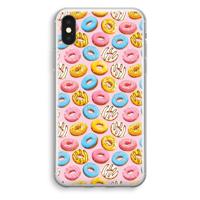Pink donuts: iPhone XS Transparant Hoesje