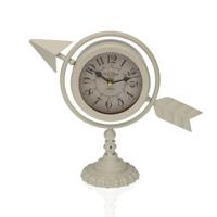 Tafelklok Versa Wit Volledige pijl Metaal (23 x 16 x 8 cm)