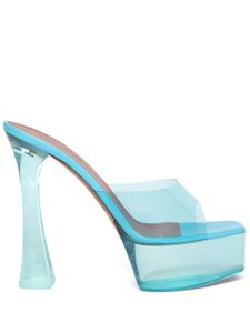 Amina Muaddi sandales Dalida Glass à plateforme 135 mm - Bleu