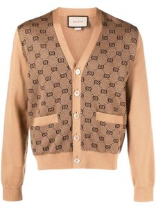 Gucci all-over GG-print cardigan - Tons neutres