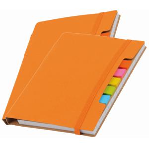 Schoolschriften/notitieboeken - Pakket van 2x stuks - A6 formaat - 70 gelinieerde pagina - oranje -