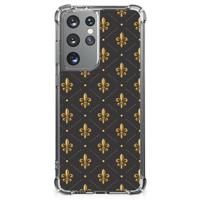 Samsung Galaxy S21 Ultra Doorzichtige Silicone Hoesje Franse Lelie