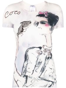 CHANEL Pre-Owned t-shirt en coton à imprimé graphique (2010) - Multicolore