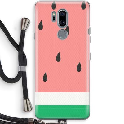 Watermeloen: LG G7 Thinq Transparant Hoesje met koord
