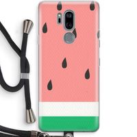 Watermeloen: LG G7 Thinq Transparant Hoesje met koord Watermeloen: LG G7 Thinq Transparant Hoesje met koord