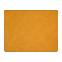 LIND DNA Placemat Hippo - Leer - Curry - 45 x 35 cm