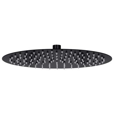 VidaXL Regendouchekop rond 30 cm roestvrij staal zwart