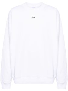 Off-White sweat en coton à logo brodé - Blanc