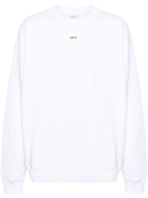 Off-White sweat en coton à logo brodé - Blanc
