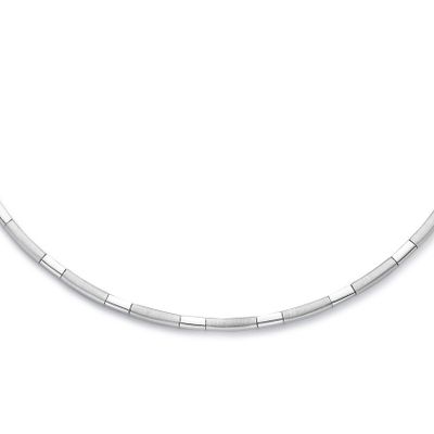 Ketting Choker mat-glans zilver 3,3 mm 43 cm