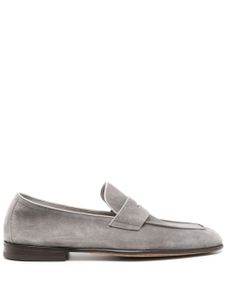 Brunello Cucinelli mocassins en daim à entaille penny - Gris