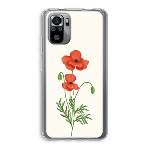 Red poppy: Xiaomi Redmi Note 10S Transparant Hoesje