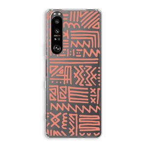 Marrakech Pink: Sony Xperia 1 III Transparant Hoesje