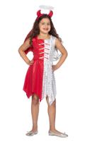 Jurk engel/duivel met vleugels en tiara Jurk engel/duivel met vleugels en tiara