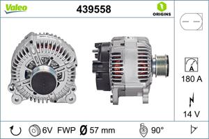 Dynamo / Alternator NEW ORIGINAL PART VALEO, Spanning (Volt)14V, u.a. für VW, Skoda, Seat