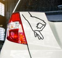 Vingers in cirkel autosticker