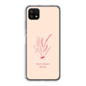 Where flowers bloom: Samsung Galaxy A22 5G Transparant Hoesje