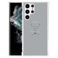 Samsung Galaxy S22 Ultra Stevig | Bumper Hoesje | Grijs Baby Olifant