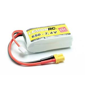 LemonRC LiPo accupack 7.4 V 650 mAh Aantal cellen: 2 35 C Softcase XT30