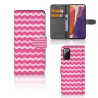 Samsung Galaxy Note 20 Telefoon Hoesje Waves Pink