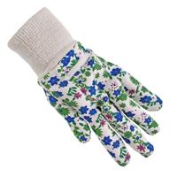 Werkhandschoenen blauw/groen PVC nopjes groen - Talentools