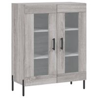 The Living Store Dressoir Classic s - Kast - 69.5 x 34 x 90 cm - Grijs Sonoma Eiken - thumbnail