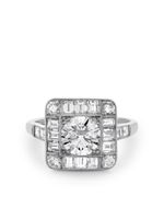 Pragnell Vintage bague Antique A en platine sertie de diamant - Argent