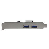 StarTech.com 2-poorts PCI Express (PCIe) SuperSpeed USB 3.0-kaartadapter met UASP LP4-voeding - thumbnail
