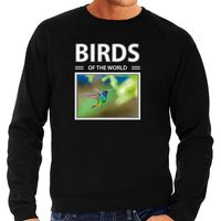 Kolibries vogel sweater / trui met dieren foto birds of the world zwart voor heren - thumbnail