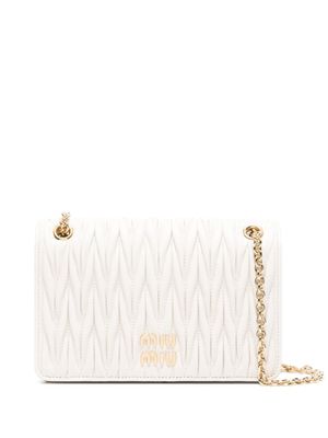 Miu Miu sac à bandoulière matelassé - Blanc