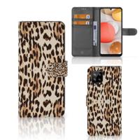 Samsung Galaxy A42 5G | Telefoonhoesje | Met pasjeshouder | Leopard