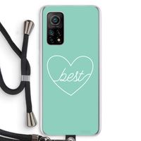 Best heart pastel: Xiaomi Mi 10T 5G Transparant Hoesje met koord Best heart pastel: Xiaomi Mi 10T 5G Transparant Hoesje met koord